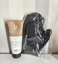 Beauty by Earth Self Tanner Organic  Natural Tanning Lotion Med/Dark W/App Mitt