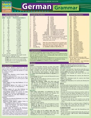 GERMAN GRAMMAR by BARCHARTS INC Non-book item Self Help Business