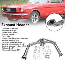Manifold Header Fit Mustang 260289302 V8 64-70 Tri-y Header Stainless Steel Manifold Header Fit Mustang 260289302 V8 64-70 Tri-y Header Stainless Steel