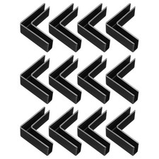 12Pcs Plastic Glass Connector, 6mm Thick l Shaped Glass to Glass Clamp