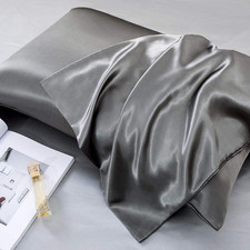Luxbedding Satin Pillowcase Pillow Cases Standard Size, Cooling Satin Pillowcase