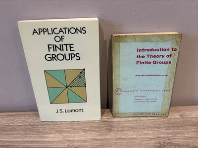 Applications & Introduction To The Theory of Finite Groups Books x 2 Ledermann