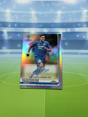 2018-19 Topps Chrome UCL Auto Nadiem Amiri TSG Hoffenheim