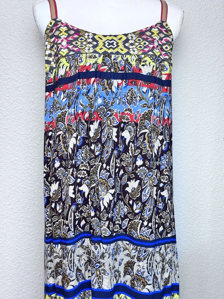 Vestido One September Anthropologie Cosima Talla M Bordado Midi Forrado Boho Foto 2 de 4