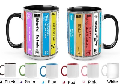 The Beatles Cassette Albums Accent Mug