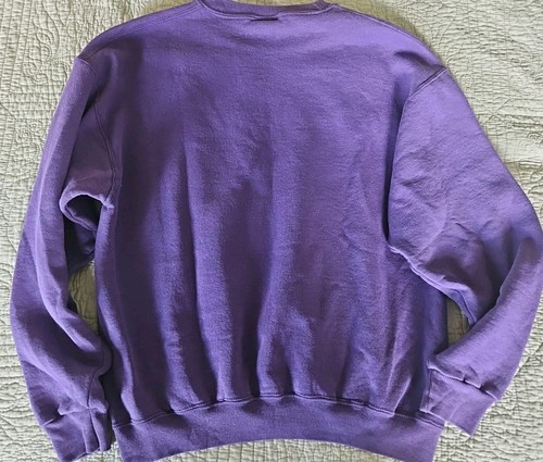 LSU TIGERS Vintage Jerzees Sweatshirt Medium Purple Super Sweats Sweater - Picture 6 of 6
