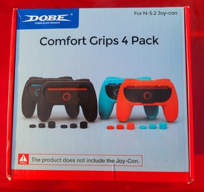 DOBE Comfort Grips 4 Pack for Nintendo Switch Black Orange Blue
