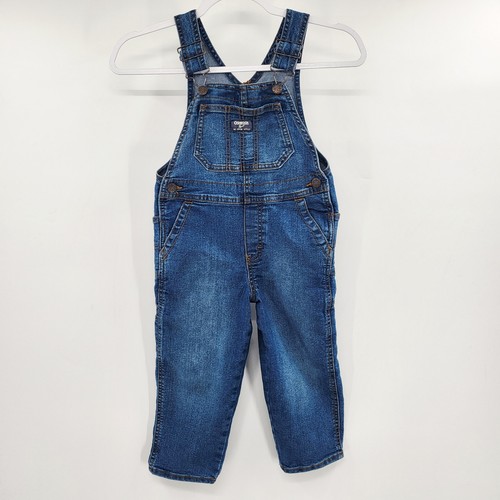 Vintage-Style Classic OshKosh B'gosh Vestbak Blue Denim Overalls Toddlers 4T Y2K