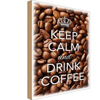Holzschild 30X20 Cm Keep Calm And Drink Coffee Kaffee Deko Geschenk Holz Schild