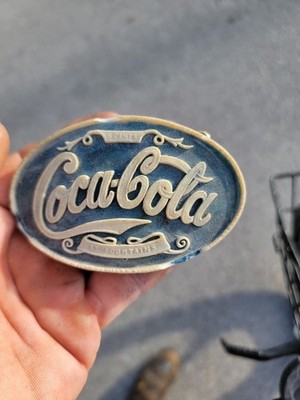 Coca Cola Clay Belt Buckle 5 Cents At Fountains Belt Buckle Vintage