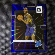 2022-23 Panini Donruss Bennedict Mathurin Blue Laser Holo Rated Rookie RC /49
