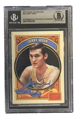 Jerry West Signed 2014 Panini Golden Age #83 Los Angeles Lakers Trading Card BAS