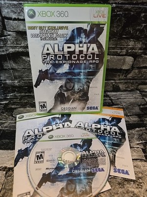 Alpha Protocol The Espionage RPG Xbox 360 2009 Complete In Box SEGA M-Mature 