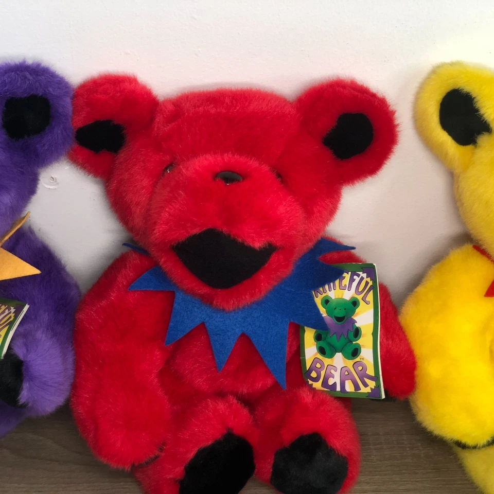 Grateful Dead Bears Peluche Juguete Figura Muñeca De Colección 1990 Etiquetas Lote 4 Foto 3 de 4