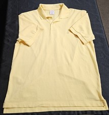 Brooks Brothers 1818 Performance Polo Shirt Men Original Fit Large Yellow Supima
