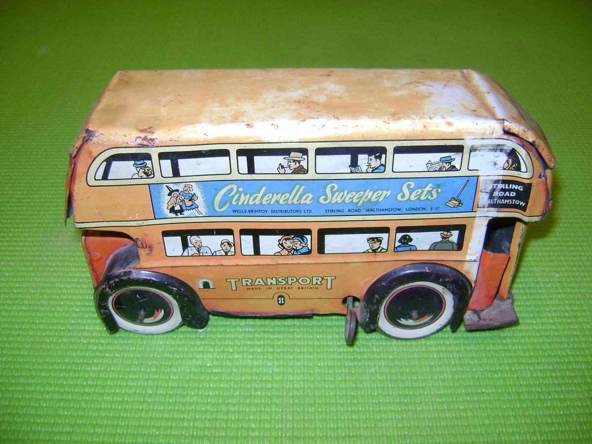 Jouet vintage en tôle Lithographiée. Bus à friction - Collection