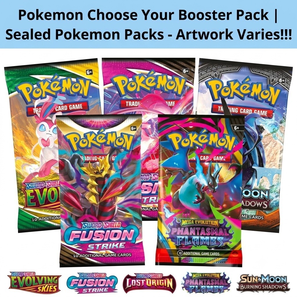 Pokemon Choose Your Booster Pack | Sealed Pokemon Packs - Artwork Varies