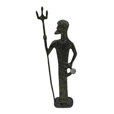 Poseidon Greek Roman God of the Sea Real Bronze Metal Art Statue Small