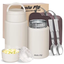 2 Pack Soup Thermo for Hot Food for Adults, Insulated Food Jar, Stainless Ste...