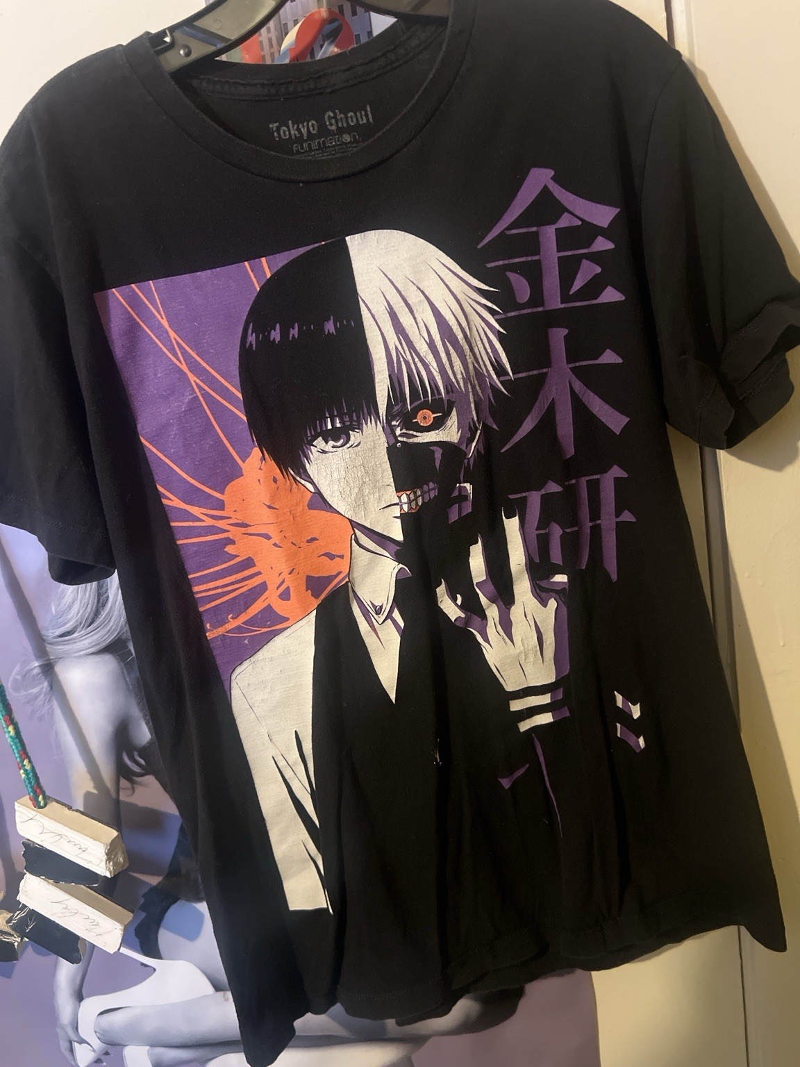 Funimation Tokyo Ghoul Kaneki Ken Graphic Print Men's T-Shirt Black L