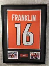 Troy Franklin Signed Jersey Framed W/ Beckett COA Denver Broncos Orange Auto