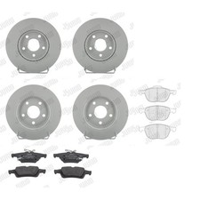 JURID BREMSSCHEIBEN + BELÄGE VORNE + HINTEN passend für FORD FOCUS 3 III MK3