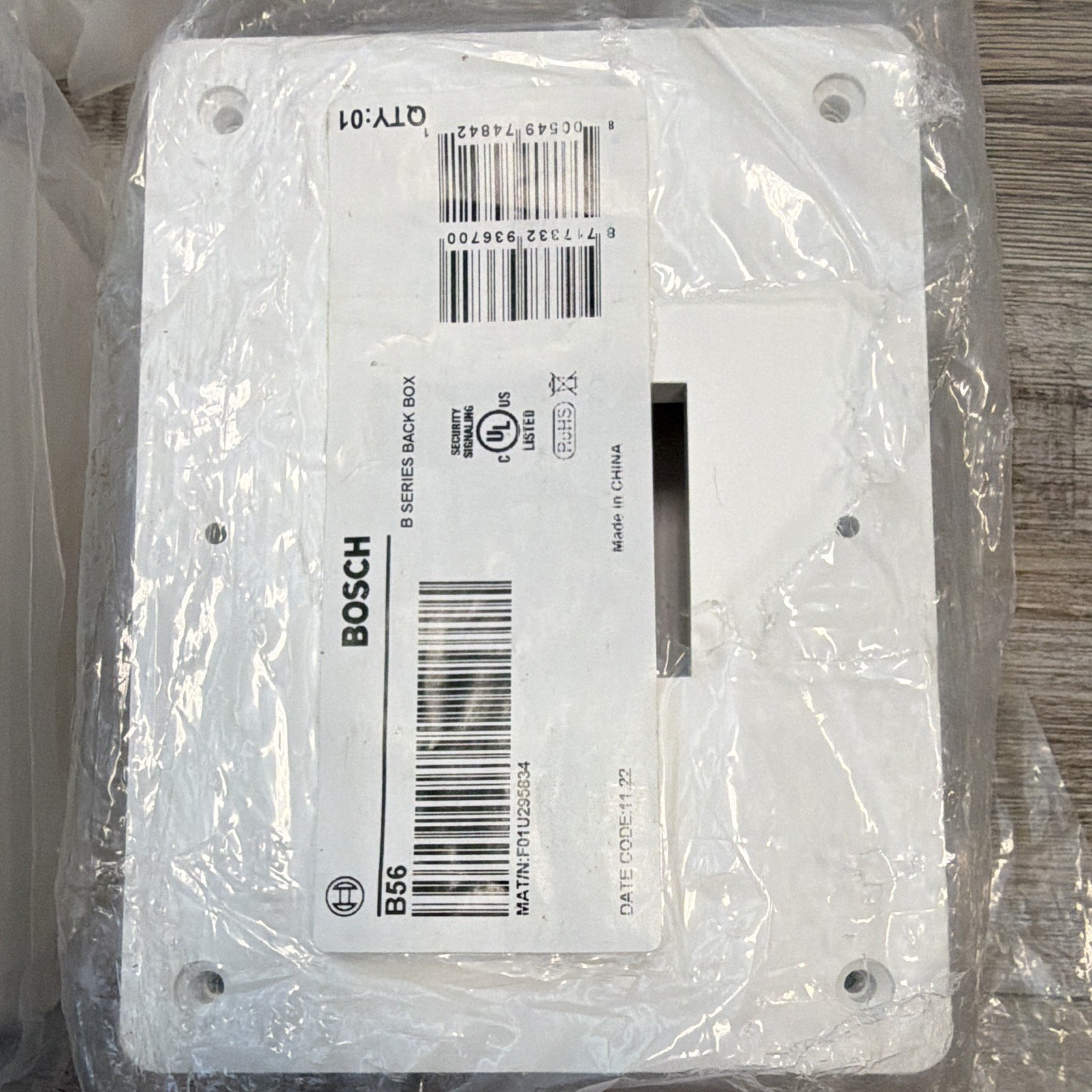 Bosch B Series B56 Electrical Back Box White Rectangular Wall Mount (6 Pack)