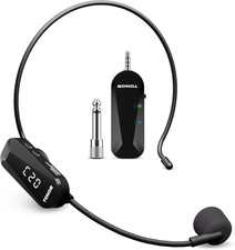 Wireless Headset Microphone, UHF Microphone Headset System, Head Handheld Mic 2