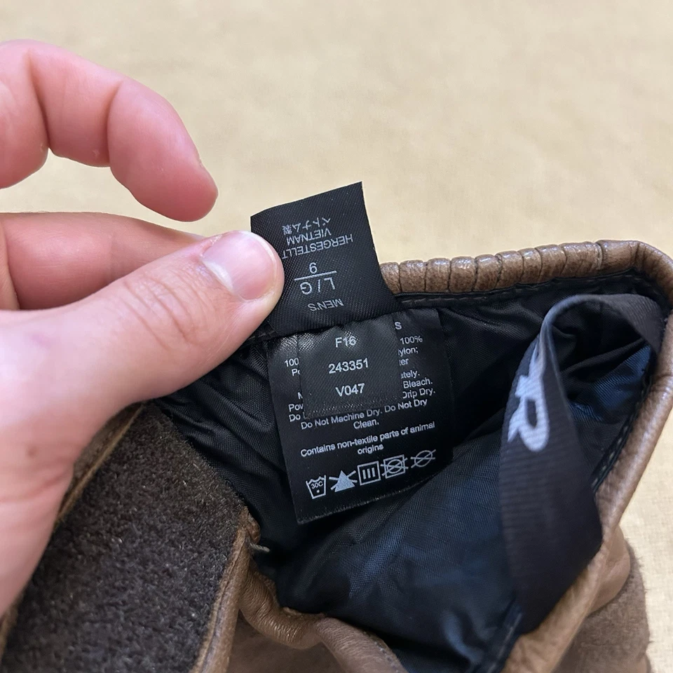 Guantes de trabajo grandes con aislamiento de cuero completo remache de investigación para exteriores Foto 4 de 4