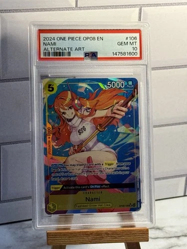 One Piece Nami Two Legends Foil Alternate Art OP08-106 English PSA 10