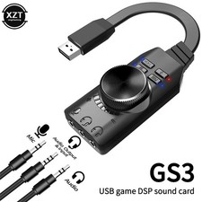 7.1 Channel External USB Computer Game Sound Card for PUBG Gaming External Audio