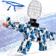 AKM-47 Toy Gun 20,000 Gel Balls White Goggles, Splatter Blaster Set Gift