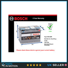 AGM Battery fits LAMBORGHINI URUS AVENTADOR HURACAN ESPADA Bosch 096 AGM