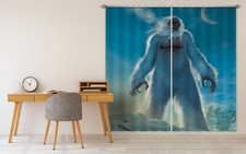 3D White Orangutan A97 Blockout Photo Curtain Fabric Window Vincent Zoe