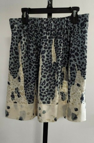 CAbi Gray, Tan & Ivory Cream Print Skirt, Size S - Picture 4 of 10