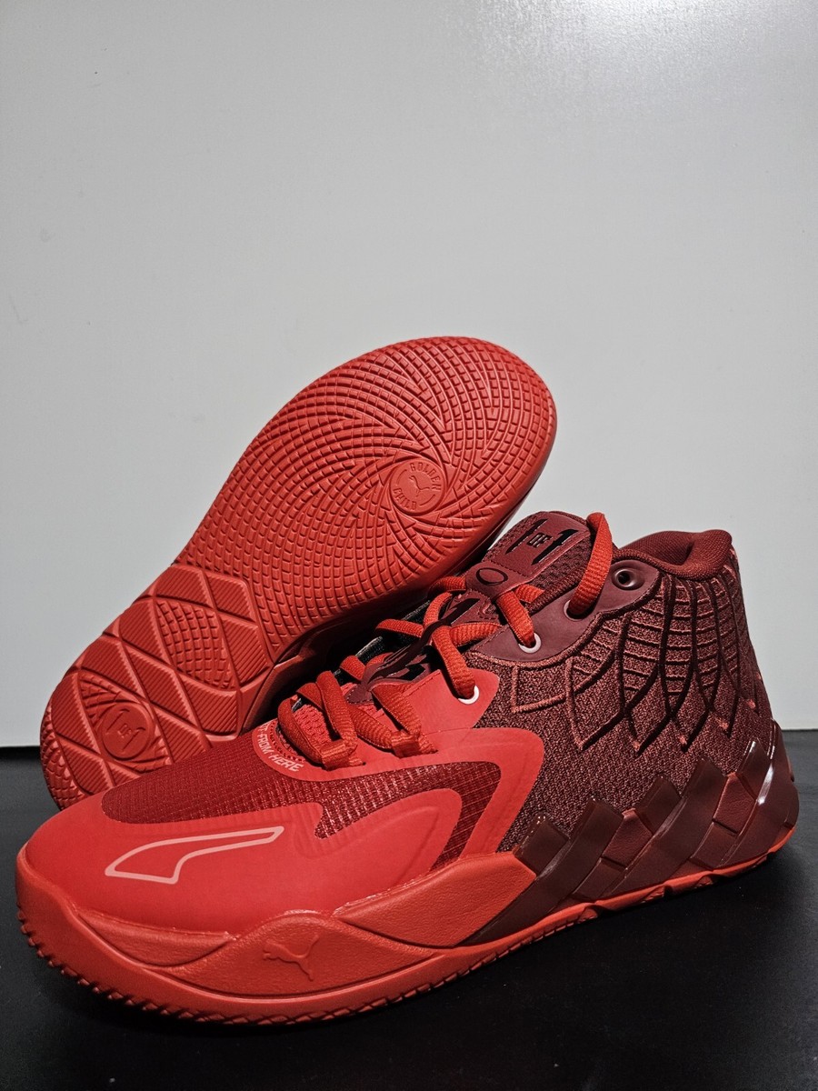New Basketball PUMA MB.01 Mid Team Colors  Intense Red Men Size 10.5 LaMelo Ball Puma MB.01 Team Colors Intense Red LaMelo Ball Shoes - YouTube main image 4
