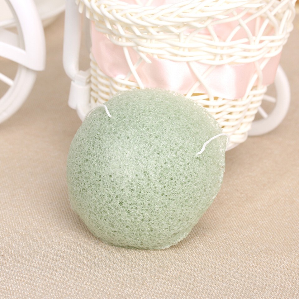 Konjac Facial Sponge Face Charcoal Cleansing Cleaning Sponges Korean