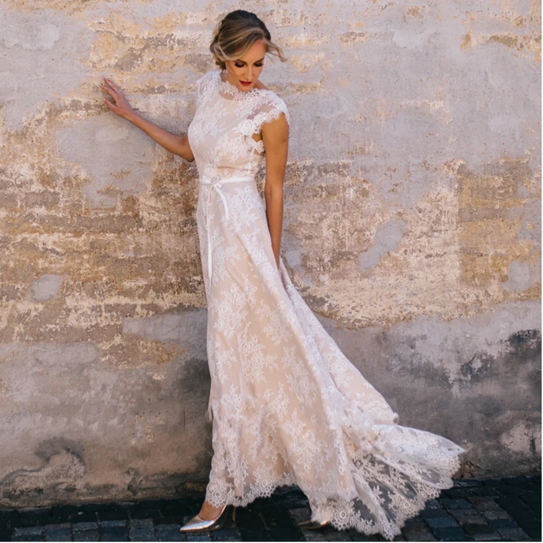 Vintage Lace Wedding Dress for sale | eBay UK