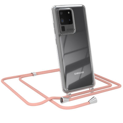 EAZY CASE für Samsung Galaxy S20 Ultra / 5G Hülle mit Handykette Cover Case Rosa