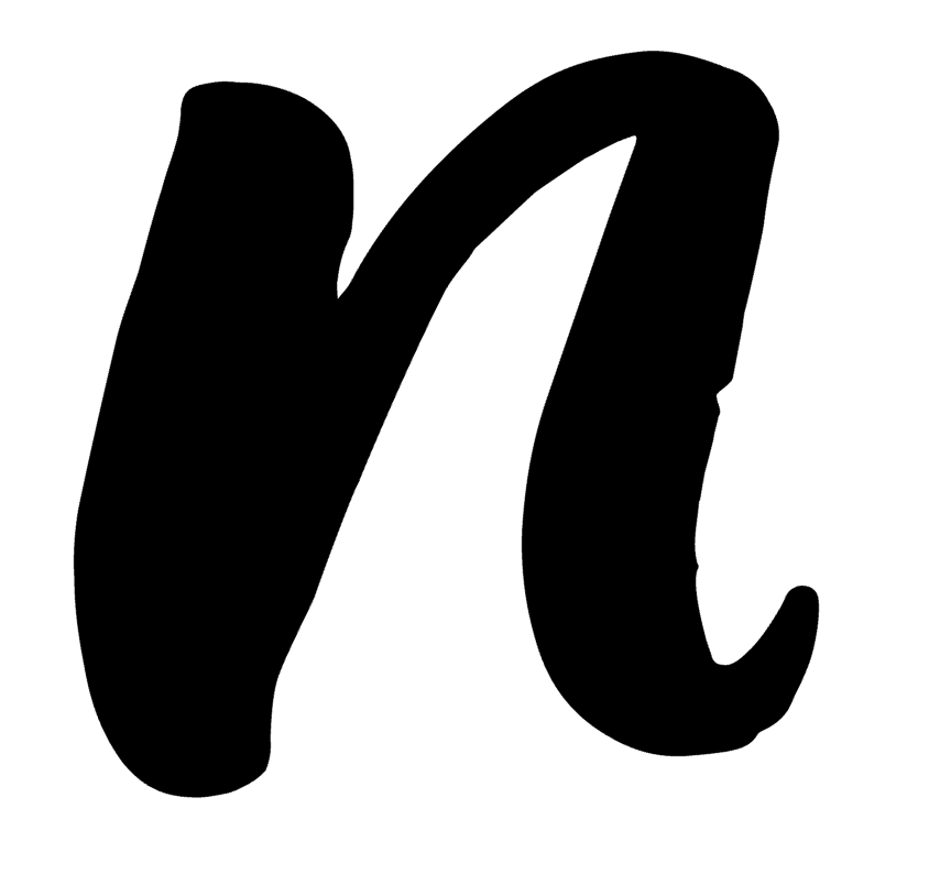 N Monogram Letter Initial Blossom Font Vinyl Decal Sticker A1585