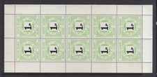 RAILWAY STAMP:  UK   TALYLLYN RAILWAY  1p  FULL SHEETLET OF 10    MUH.