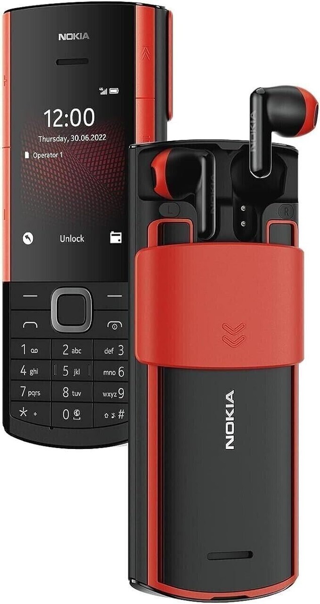 Nokia 5710 Xpress Audio 4G Black Unlocked With Built-In Earbuds