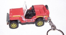 CUSTOM MADE..1943 WILLYS JEEP PRIMER/RED/BROWN ... KEYCHAIN..GREAT GIFT 