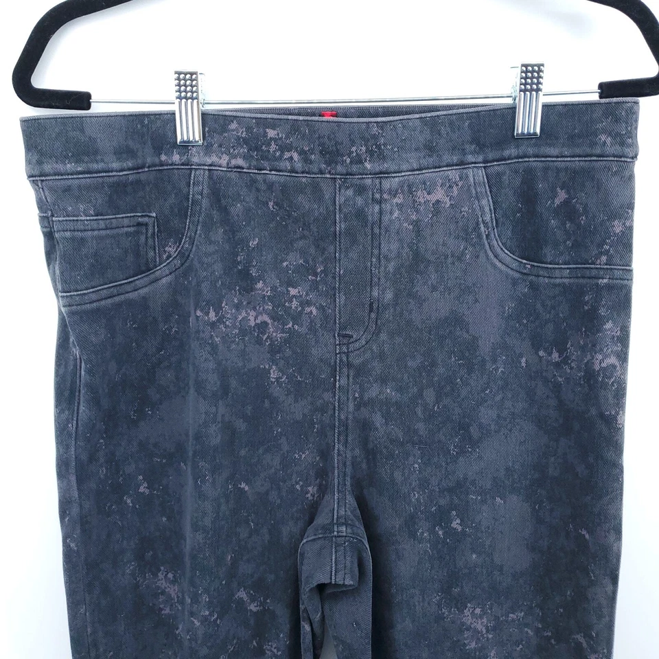 Leggings adelgazantes Spanx para mujer Jean-ish mármol graffiti carbón camuflaje gris | XL Foto 3 de 4