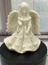 VTG Angel Bisque Porcelain Taper Candle Holder