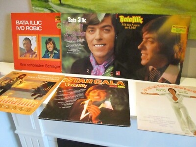 Bata Illic u.a.Ivo Robic 5x LP, 1x DOLP Vinyl LP Schallplatte Schlager P1