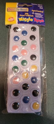 Creativity Street Peel & Stick Wiggle Eyes, Assorted Sizes, Assorted Colors 125 