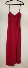 New Reformation Formosa Ruched Ribbed Stretch Midi Dress In Red Size L