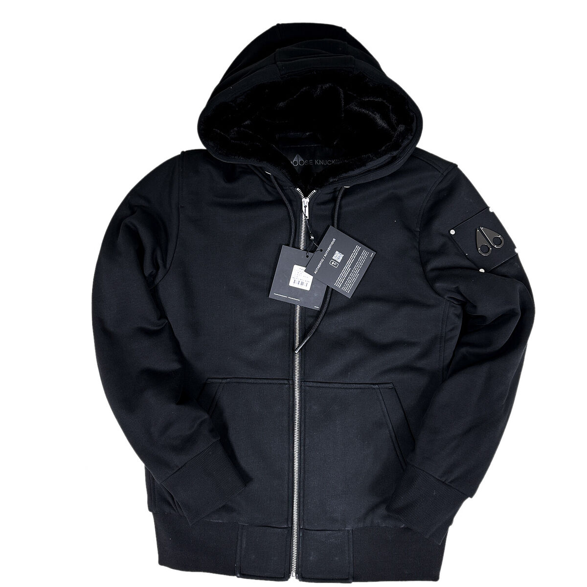 NEW* MEN MOOSE KNUCKLES CLASSIC BUNNY HOODIE BLACK (M32MS600 NEW* MEN MOOSE KNUCKLES CLASSIC BUNNY HOODIE BLACK (M32MS600