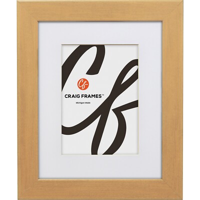 Bauhaus 125, Distressed Gold Picture or Puzzle Frames With a Single Mat